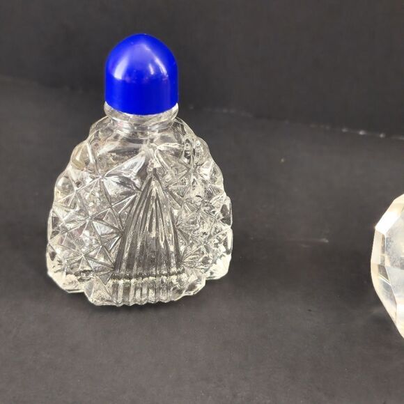 TWO Vintage crystal rhinestone perfume bottles - Picture 4 of 9